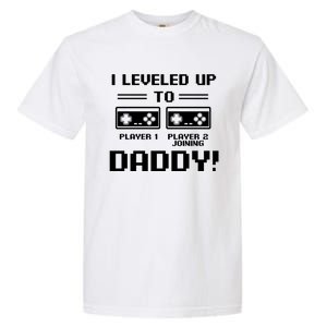 I Leveled Up To Daddy New Parent Gamer Dad Promoted Gift Garment-Dyed Heavyweight T-Shirt