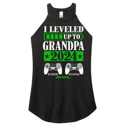 I Leveled Up To Grandpa 2024 Promoted To Level Unlocked Women’s Perfect Tri Rocker Tank