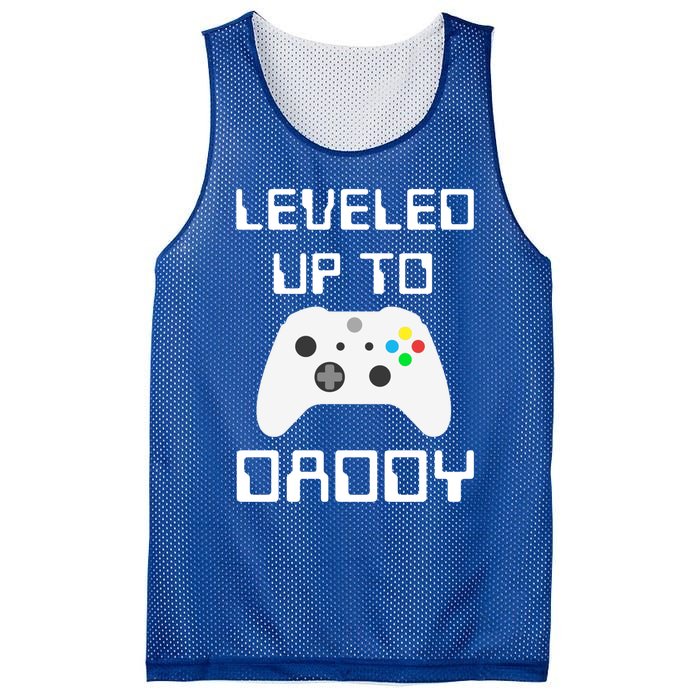 I Leveled Up To Daddy Soon To Be Daddy Dad Level Unlocked Gift Mesh Reversible Basketball Jersey Tank