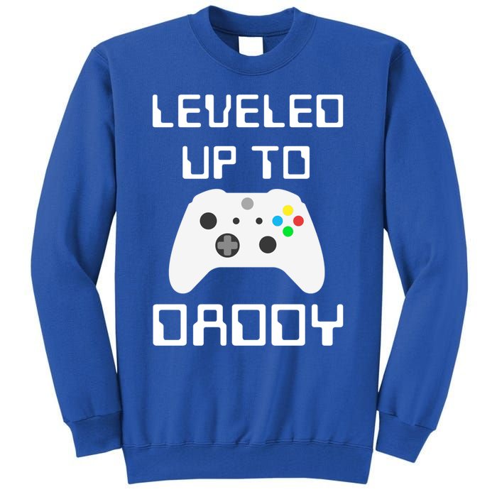 I Leveled Up To Daddy Soon To Be Daddy Dad Level Unlocked Gift Tall Sweatshirt