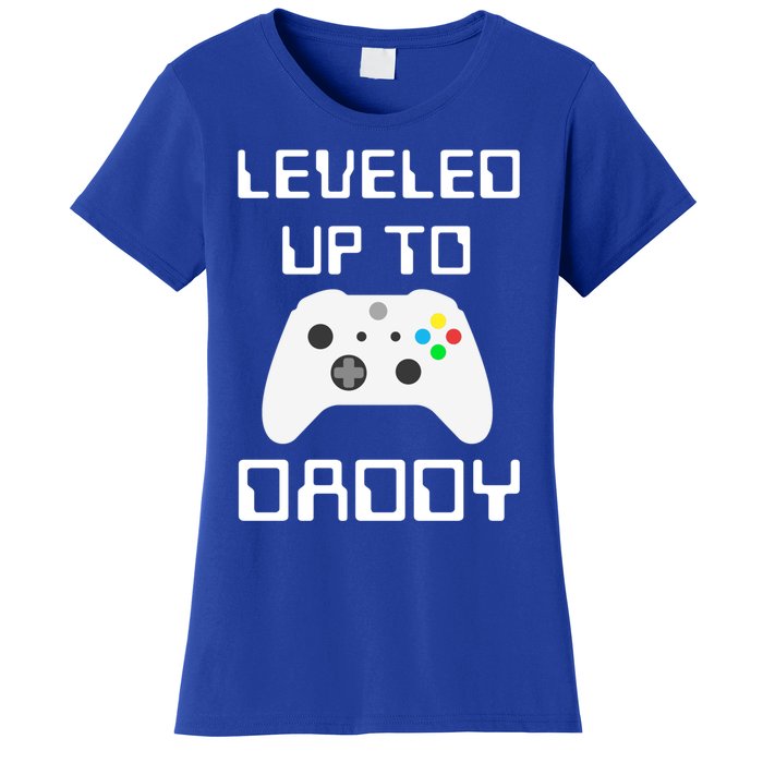 I Leveled Up To Daddy Soon To Be Daddy Dad Level Unlocked Gift Women's T-Shirt