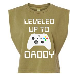 I Leveled Up To Daddy Soon To Be Daddy Dad Level Unlocked Gift Garment-Dyed Women's Muscle Tee