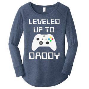 I Leveled Up To Daddy Soon To Be Daddy Dad Level Unlocked Gift Women's Perfect Tri Tunic Long Sleeve Shirt