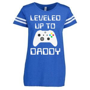 I Leveled Up To Daddy Soon To Be Daddy Dad Level Unlocked Gift Enza Ladies Jersey Football T-Shirt