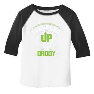 I Leveled Up To Daddy Gift For New Daddy Gift Toddler Fine Jersey T-Shirt