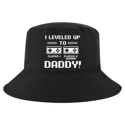 I Leveled Up To Daddy New Parent Gamer Dad Promoted Gift Cool Comfort Performance Bucket Hat