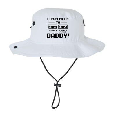 I Leveled Up To Daddy New Parent Gamer Dad Promoted Gift Legacy Cool Fit Booney Bucket Hat