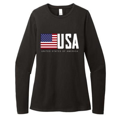 I Love Usa Enjoy Cool Usa United States Of America Flag Cute Gift Womens CVC Long Sleeve Shirt