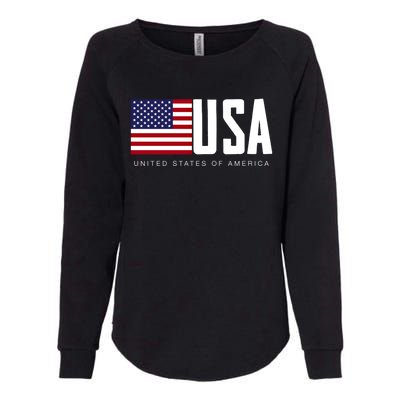 I Love Usa Enjoy Cool Usa United States Of America Flag Cute Gift Womens California Wash Sweatshirt