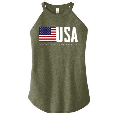 I Love Usa Enjoy Cool Usa United States Of America Flag Cute Gift Women's Perfect Tri Rocker Tank