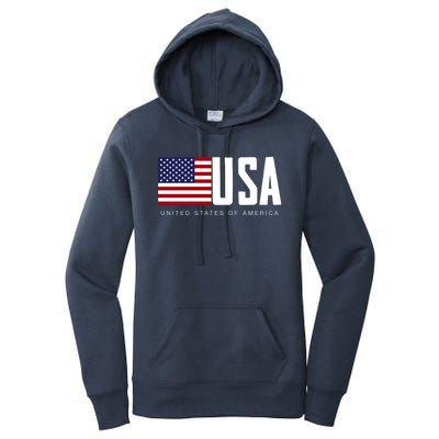 I Love Usa Enjoy Cool Usa United States Of America Flag Cute Gift Women's Pullover Hoodie