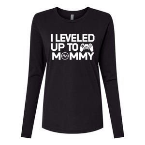 I Leveled Up To Mommy Gamer Heartbeat Soon To Be Mom Gift Womens Cotton Relaxed Long Sleeve T-Shirt