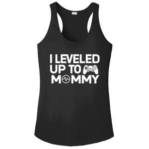 I Leveled Up To Mommy Gamer Heartbeat Soon To Be Mom Gift Ladies PosiCharge Competitor Racerback Tank