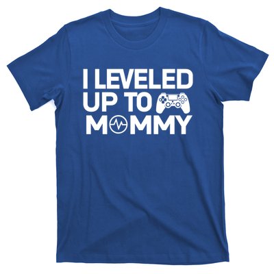 I Leveled Up To Mommy Gamer Heartbeat Soon To Be Mom Gift T-Shirt