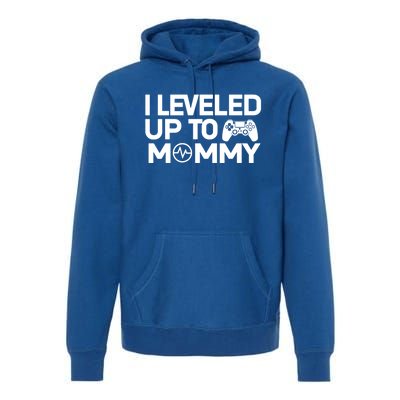 I Leveled Up To Mommy Gamer Heartbeat Soon To Be Mom Gift Premium Hoodie