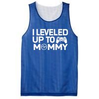 I Leveled Up To Mommy Gamer Heartbeat Soon To Be Mom Gift Mesh Reversible Basketball Jersey Tank