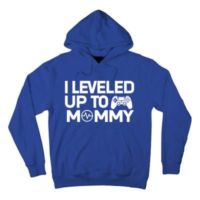 I Leveled Up To Mommy Gamer Heartbeat Soon To Be Mom Gift Tall Hoodie