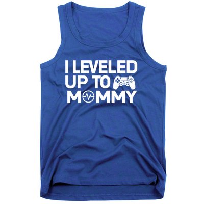 I Leveled Up To Mommy Gamer Heartbeat Soon To Be Mom Gift Tank Top