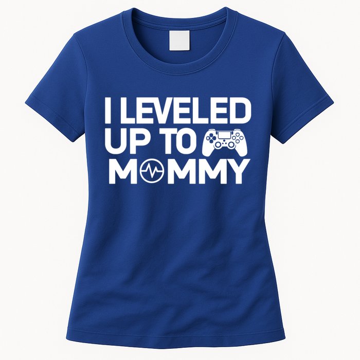 I Leveled Up To Mommy Gamer Heartbeat Soon To Be Mom Gift Women's T-Shirt