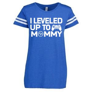 I Leveled Up To Mommy Gamer Heartbeat Soon To Be Mom Gift Enza Ladies Jersey Football T-Shirt