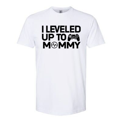 I Leveled Up To Mommy Gamer Heartbeat Soon To Be Mom Gift Softstyle CVC T-Shirt