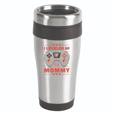 I Leveled Up To Mommy Gamer 16oz Travel Tumbler