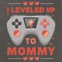 I Leveled Up To Mommy Gamer Cotton Canvas Backpack