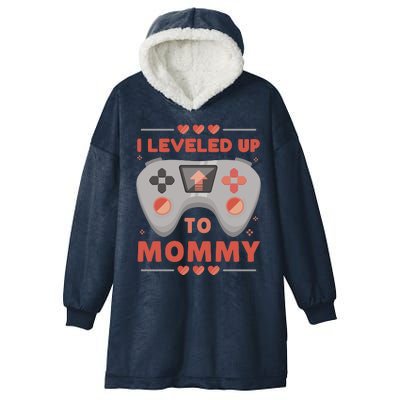 I Leveled Up To Mommy Gamer Hooded Wearable Blanket