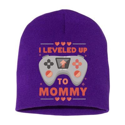 I Leveled Up To Mommy Gamer Short Acrylic Beanie