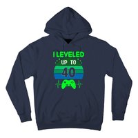 I Leveled Up To 40th Birthday Gift Video Game 40 Years Old Hoodie