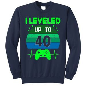 I Leveled Up To 40th Birthday Gift Video Game 40 Years Old Sweatshirt