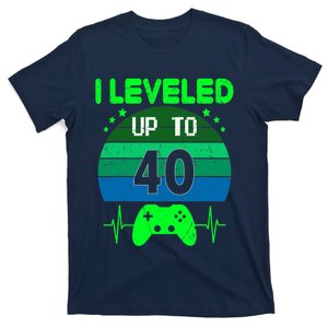 I Leveled Up To 40th Birthday Gift Video Game 40 Years Old T-Shirt