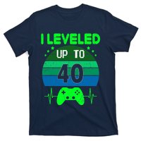 I Leveled Up To 40th Birthday Gift Video Game 40 Years Old T-Shirt