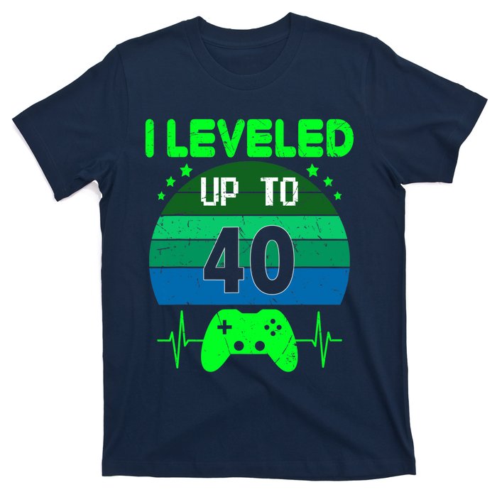 I Leveled Up To 40th Birthday Gift Video Game 40 Years Old T-Shirt