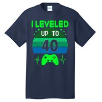 I Leveled Up To 40th Birthday Gift Video Game 40 Years Old Tall T-Shirt