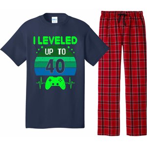 I Leveled Up To 40th Birthday Gift Video Game 40 Years Old Pajama Set