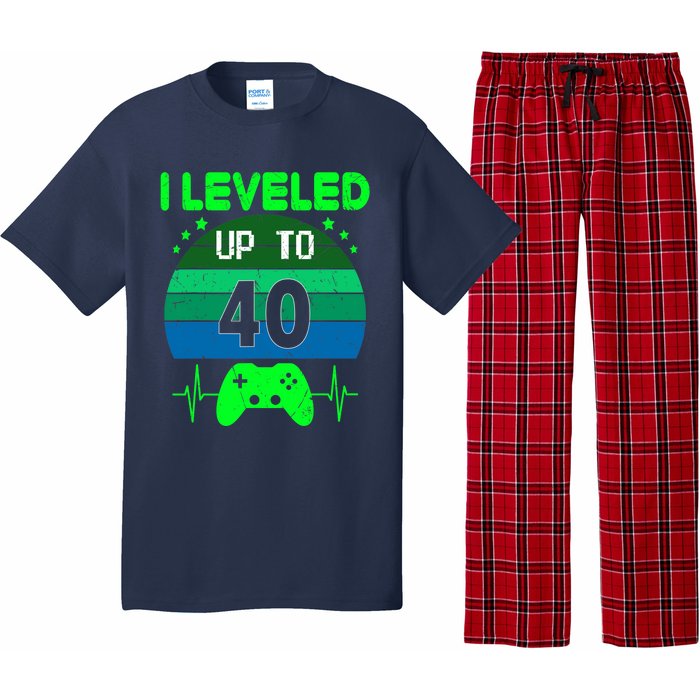 I Leveled Up To 40th Birthday Gift Video Game 40 Years Old Pajama Set