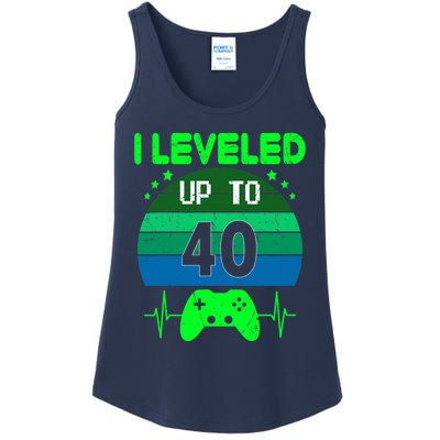 I Leveled Up To 40th Birthday Gift Video Game 40 Years Old Ladies Essential Tank