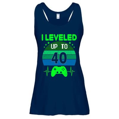 I Leveled Up To 40th Birthday Gift Video Game 40 Years Old Ladies Essential Flowy Tank