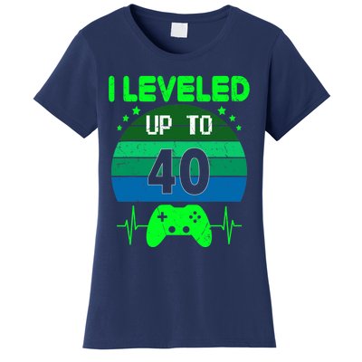 I Leveled Up To 40th Birthday Gift Video Game 40 Years Old Women's T-Shirt