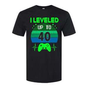 I Leveled Up To 40th Birthday Gift Video Game 40 Years Old Softstyle CVC T-Shirt