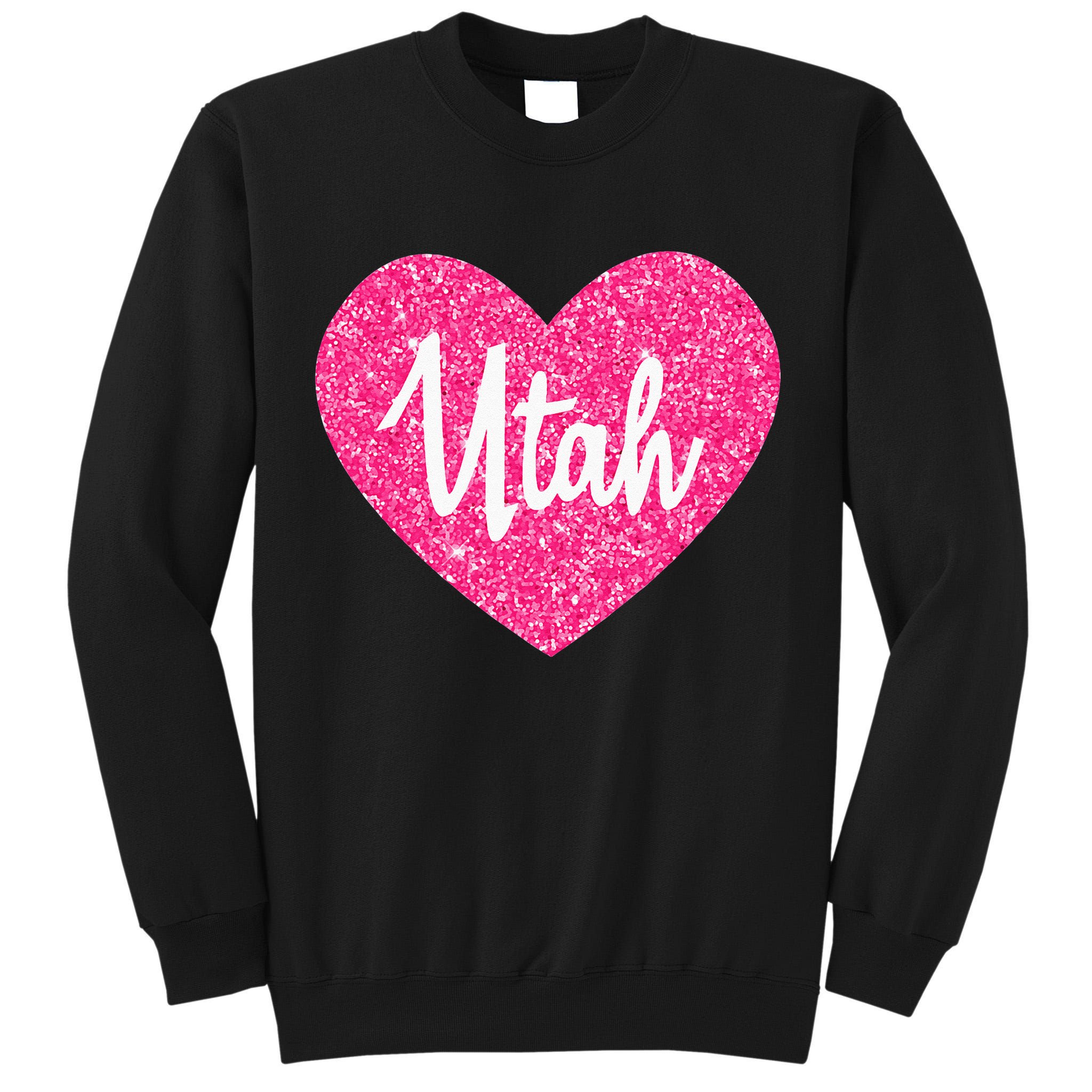 I Love Utah USA State Pink Heart Gift For Women Tall Sweatshirt