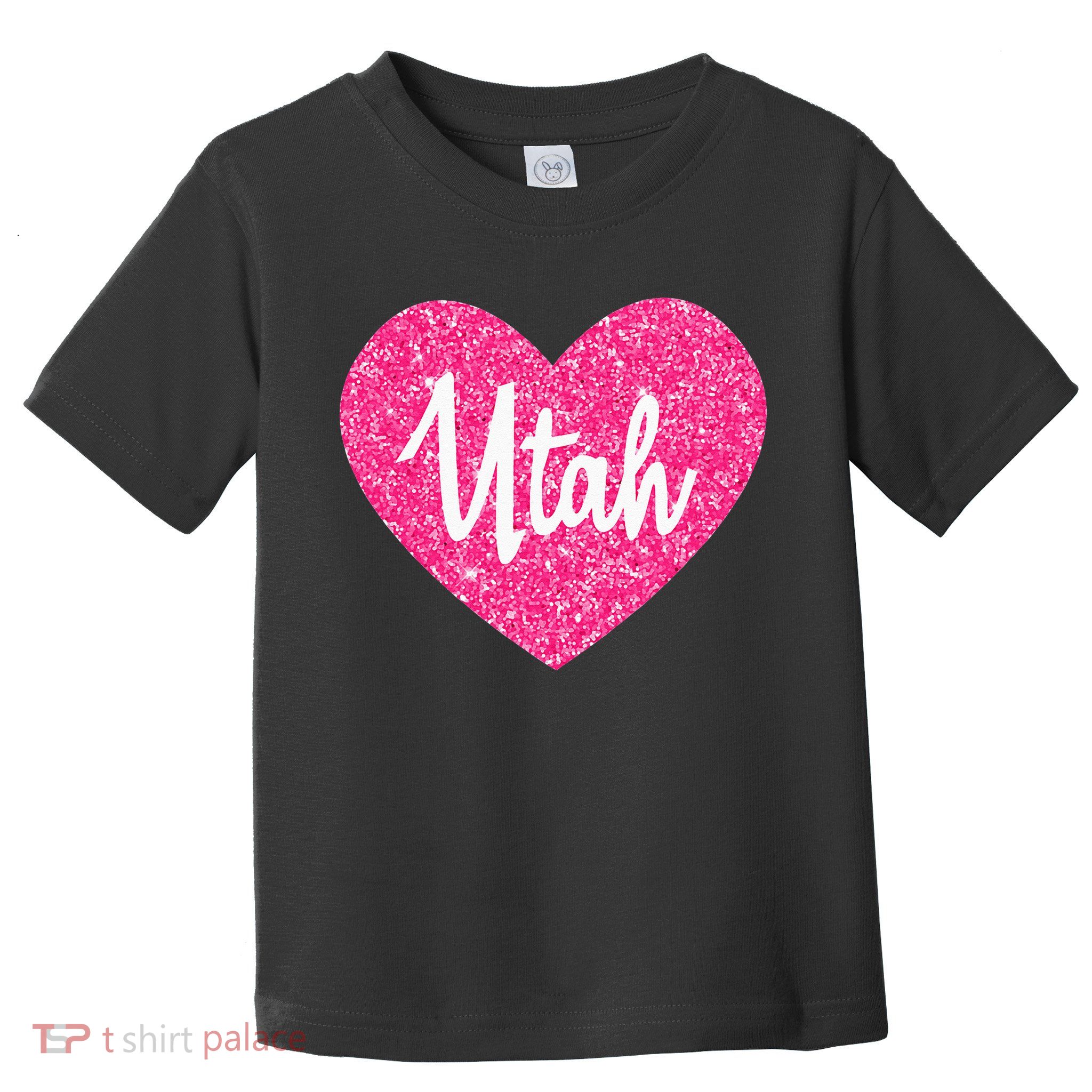 I Love Utah USA State Pink Heart Gift For Women Toddler T-Shirt