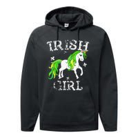 Irish  Leprechaun Unicorn St Patricks Day Performance Fleece Hoodie