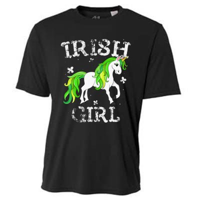 Irish  Leprechaun Unicorn St Patricks Day Cooling Performance Crew T-Shirt