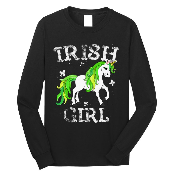 Irish  Leprechaun Unicorn St Patricks Day Long Sleeve Shirt