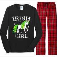 Irish  Leprechaun Unicorn St Patricks Day Long Sleeve Pajama Set