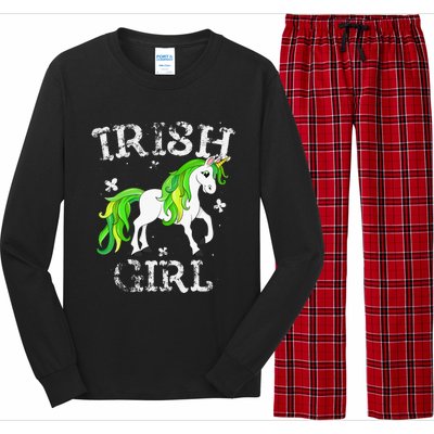 Irish  Leprechaun Unicorn St Patricks Day Long Sleeve Pajama Set