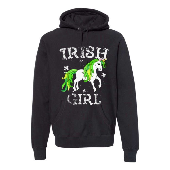 Irish  Leprechaun Unicorn St Patricks Day Premium Hoodie