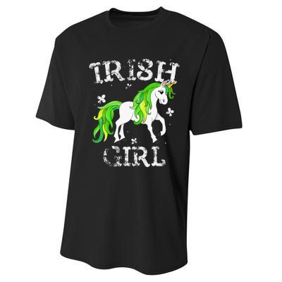 Irish  Leprechaun Unicorn St Patricks Day Performance Sprint T-Shirt